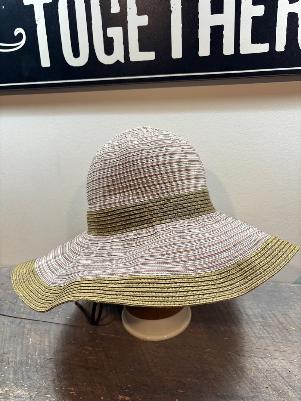Wallaroo Hat Company Ginger Striped Sun Hat